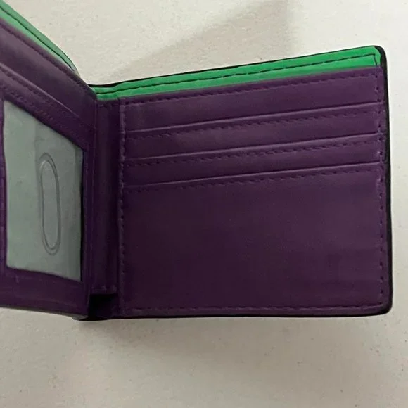 Batman Joker Pleather Wallet Bruce Wayne Penguin Jim Gordon Cat Woman DC Comic - Picture 4 of 8